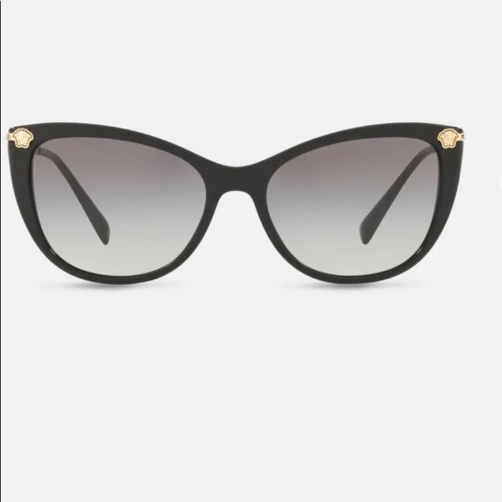 Versace Medusa CAT-Eye Black Sunglasses.